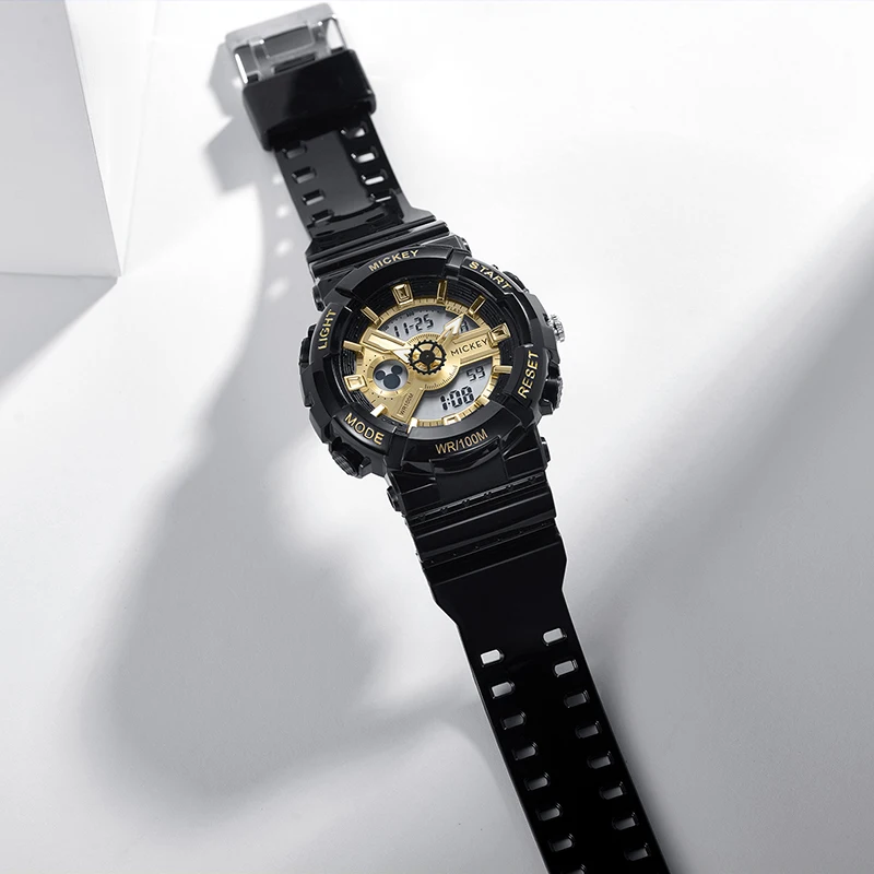 Waterproof Luminous Double Display Quartz Analog Digital Watches for Kids Teenagers School Student Daily Life Wrist Watch