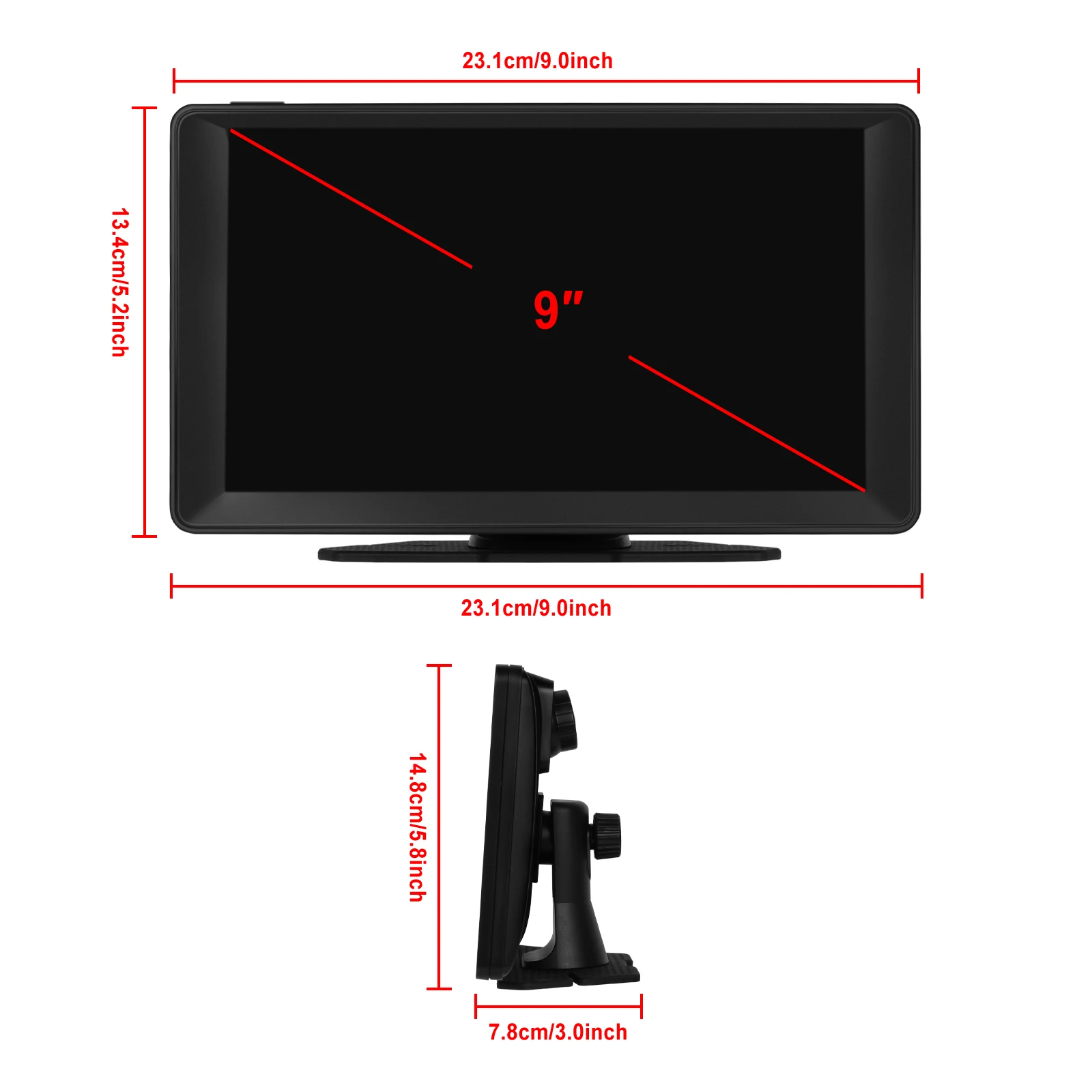 Автомобильный монитор Podofo 9 дюймов