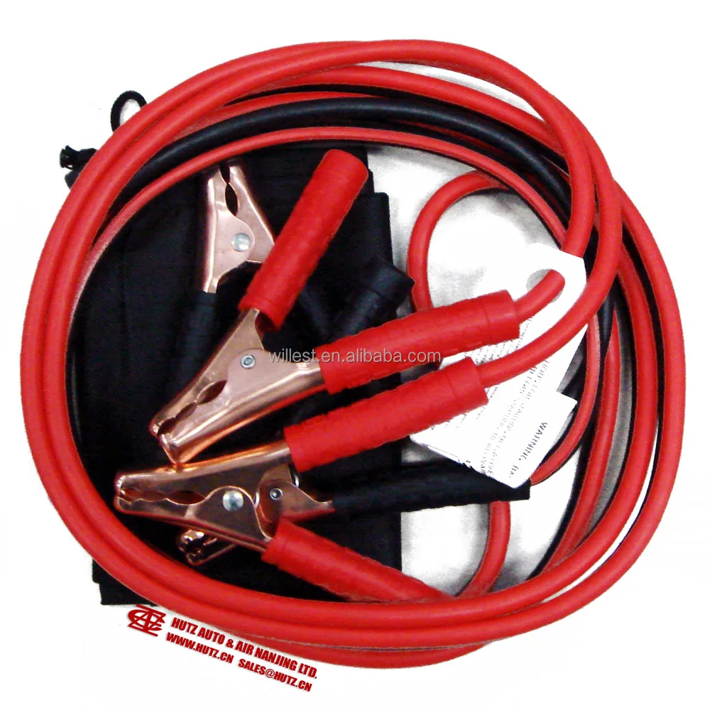 AWG standard emergency jump leads HUTZ 8 GA 6 GA CCA booster cables for automobile battery BC08GA07 BC06GA07 jump starter lead