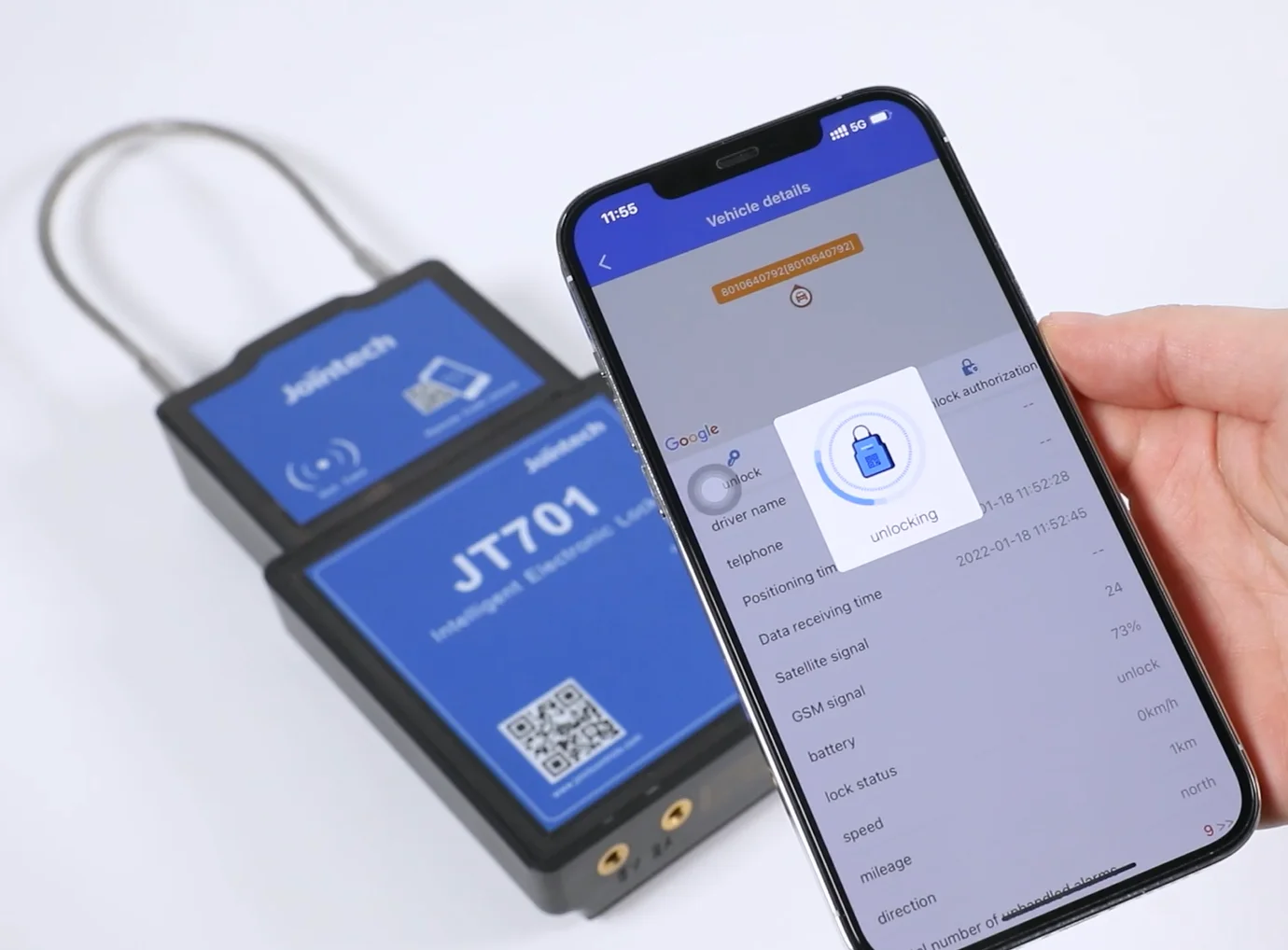 Jointech Jt709A Gps E-Seal Track Container Auto Tracker Lock Gps Device Seal Gps Padlock Cargo Transportation Monitoring