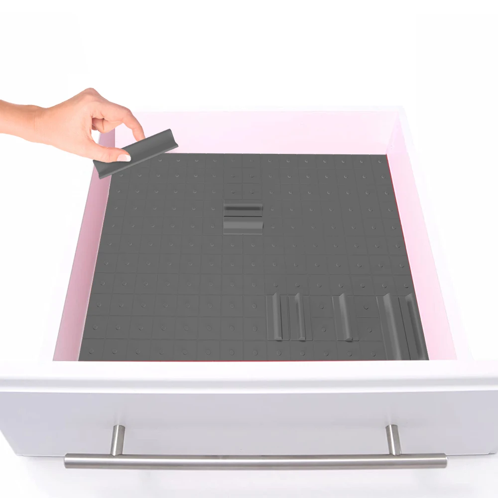 kitchen drawer mats cabinet shelf liner custom printing non-adhesive non slip waterproof pad silicone drawer liners