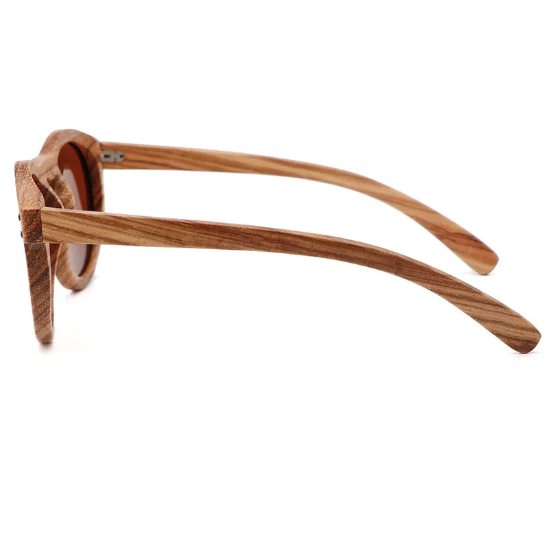 Fishing Floating Walnut Men Round Wooden Sunglasses Polarized lens