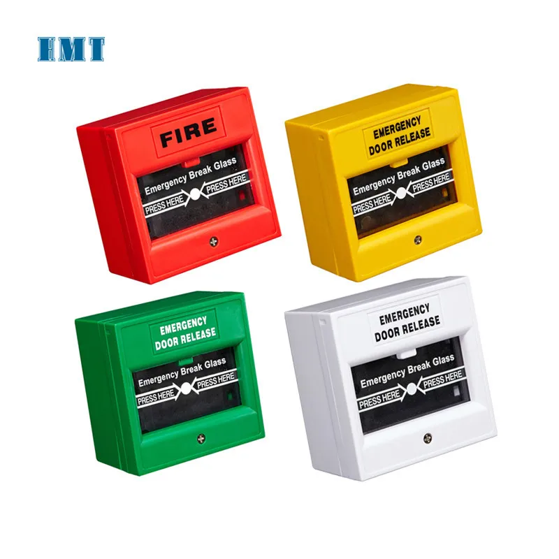 Alarm white emergency break glass exit button door release emergency door release button