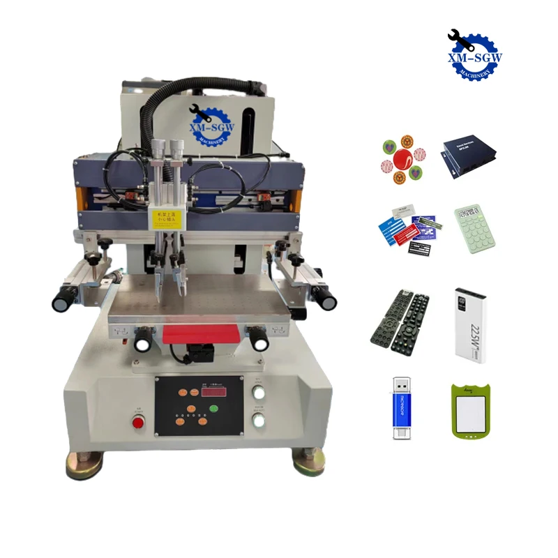 Mini Desktop Flat Screen Printer Small Size Desk Top Print Silk Printing Machine for Industrial Parts