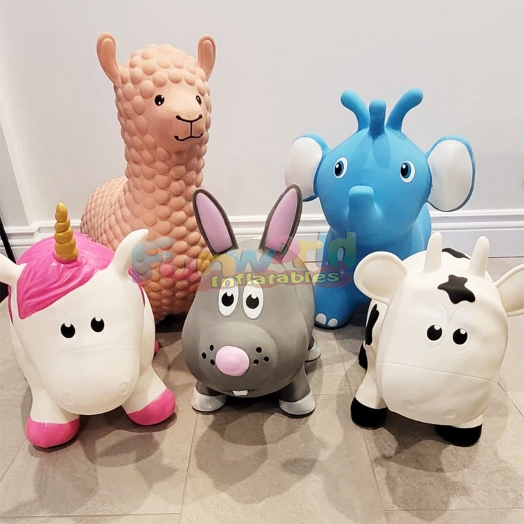 Outdoor toddler playground space toys kids ride on jumping animal hoppers for sale