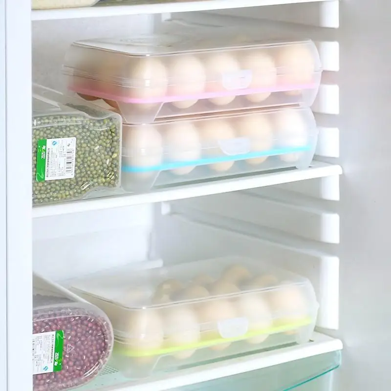 Eggs Storage Box 15 Grids Egg Portable Refrigerator Storage  Egg Holder