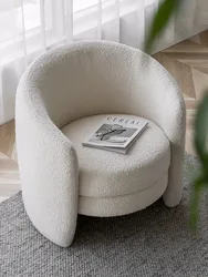 Factory Direct Sales Fashion Accent Lamb Cashmere Chairs Furniture Modern Luxury Living Room Leisure Chair