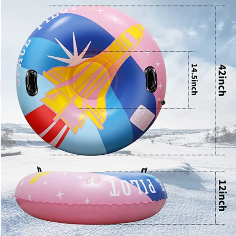 inflatable snow tube for winter fun,sturdy sledding tubes