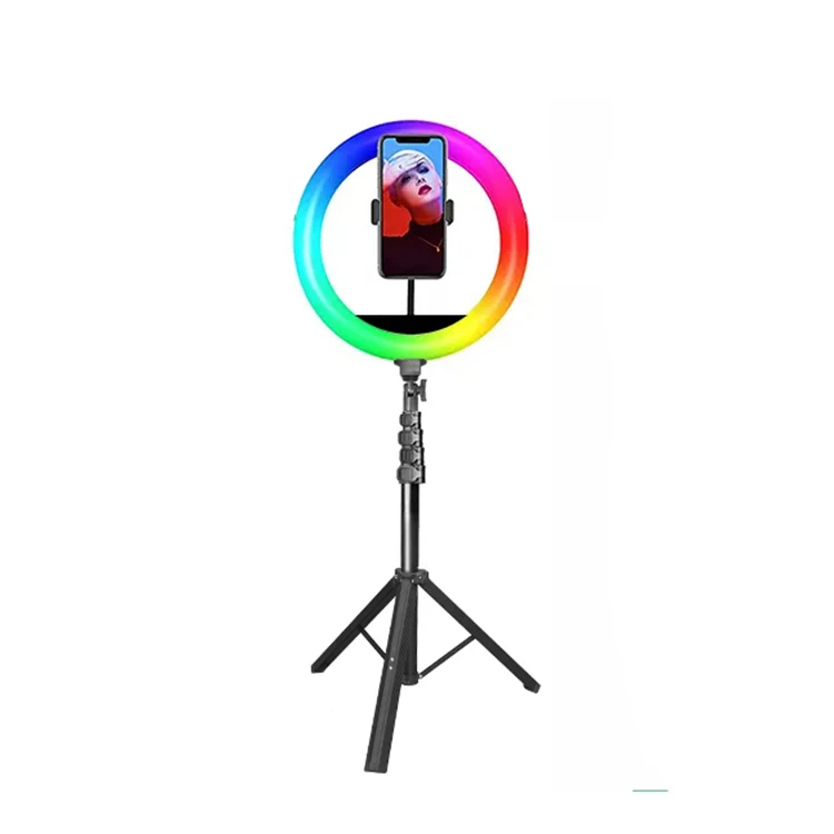 Factory wholesale PORTABLE 12 Inch LED Ring Light RGB Photography Live smart circle tiktok ring light