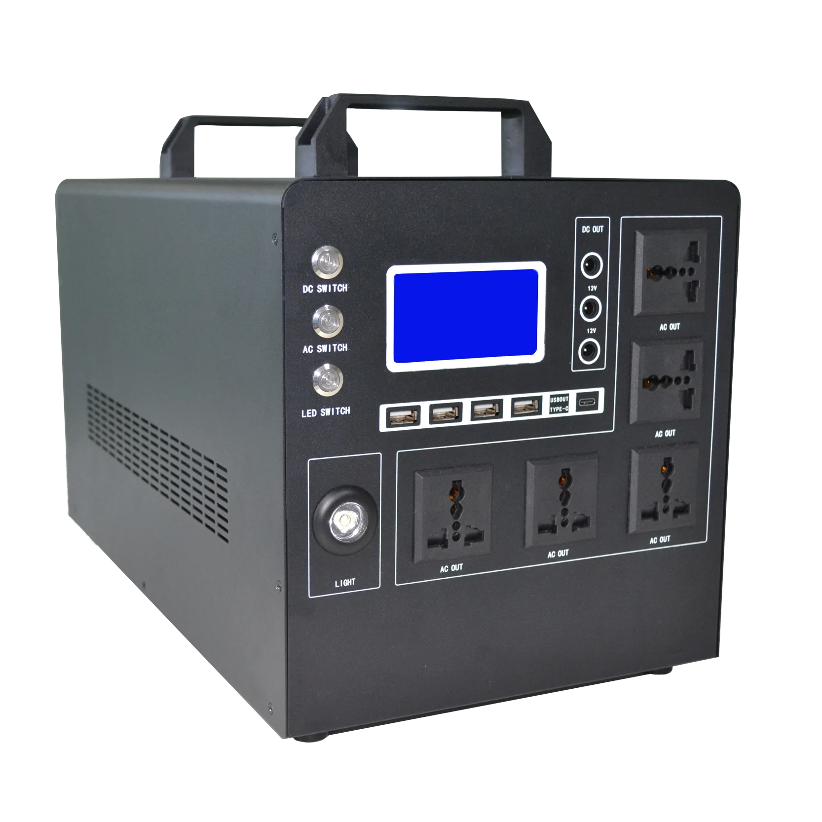 new type 5 piece AC port portable solar power generator 2000w 2kw station/power bank