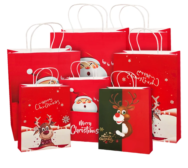 Factory fast delivery merry christmas paper gift bag calendar bags black kraft for with Bestar Price