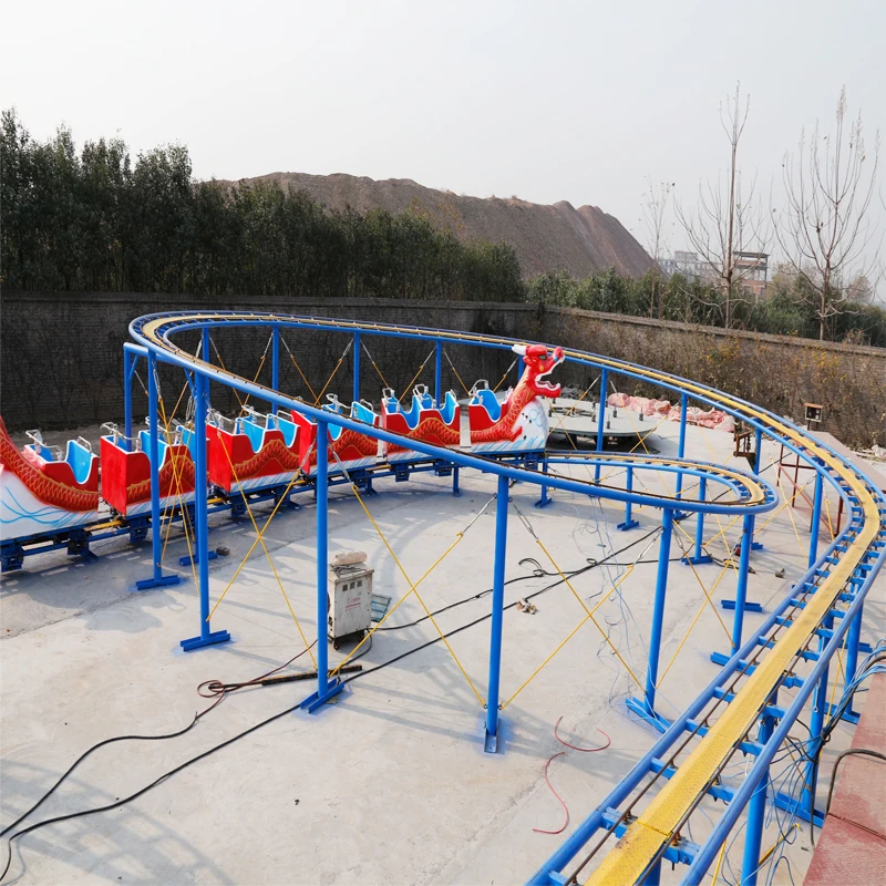 Amusement Park Rides Roller Coaster 16 Seats Sliding Dragon Family Roller Coaster For Sale