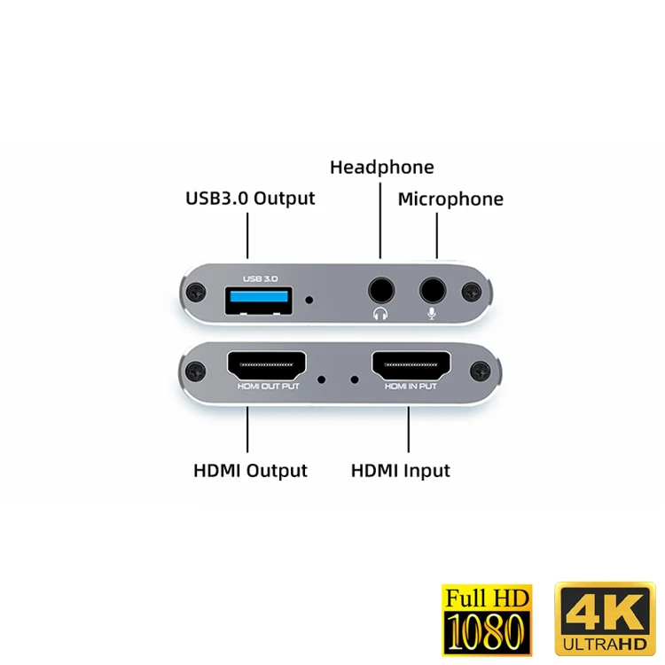  Карта видеозахвата fjgear capturadora 4K HDMI 1080p usb3.0 HD-устройство с