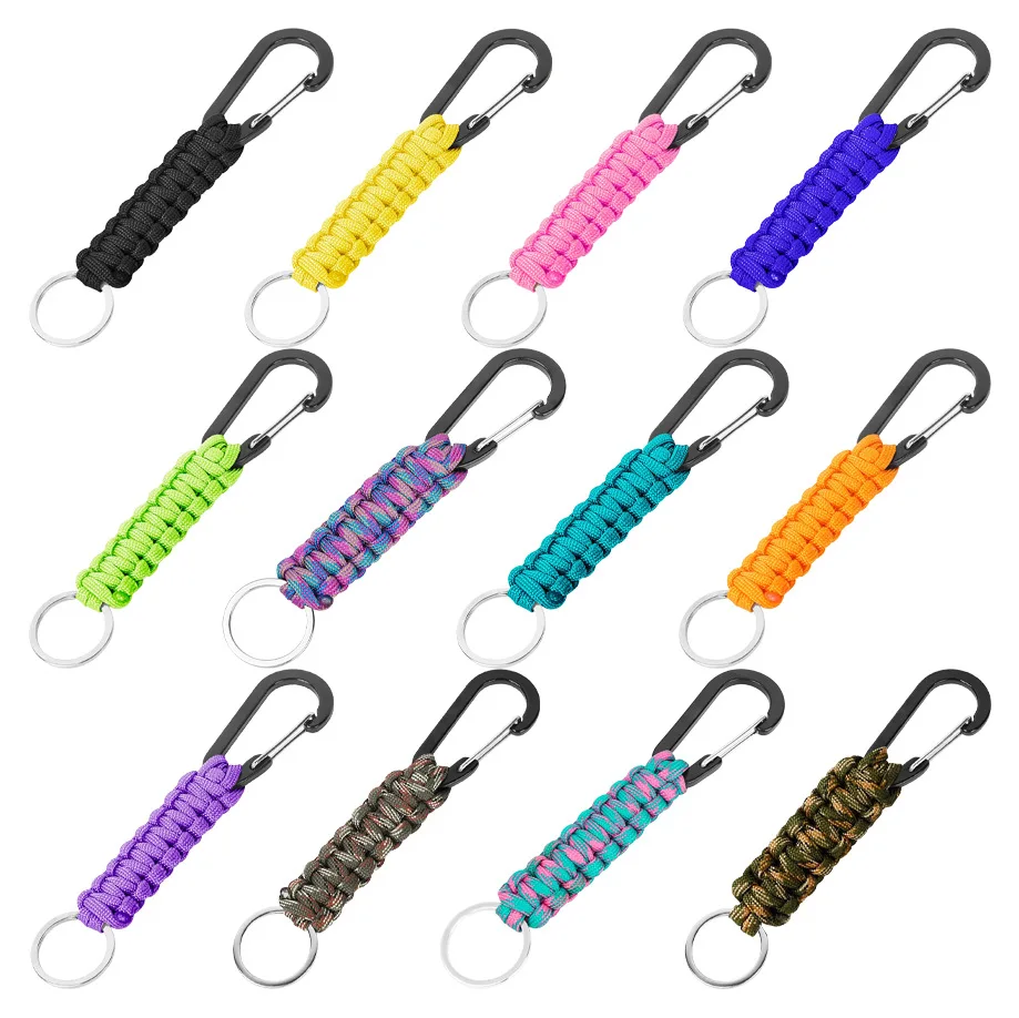 Multifunctional Outdoor Sports Mountaineering Solid Color Parasol Accessory Keychain