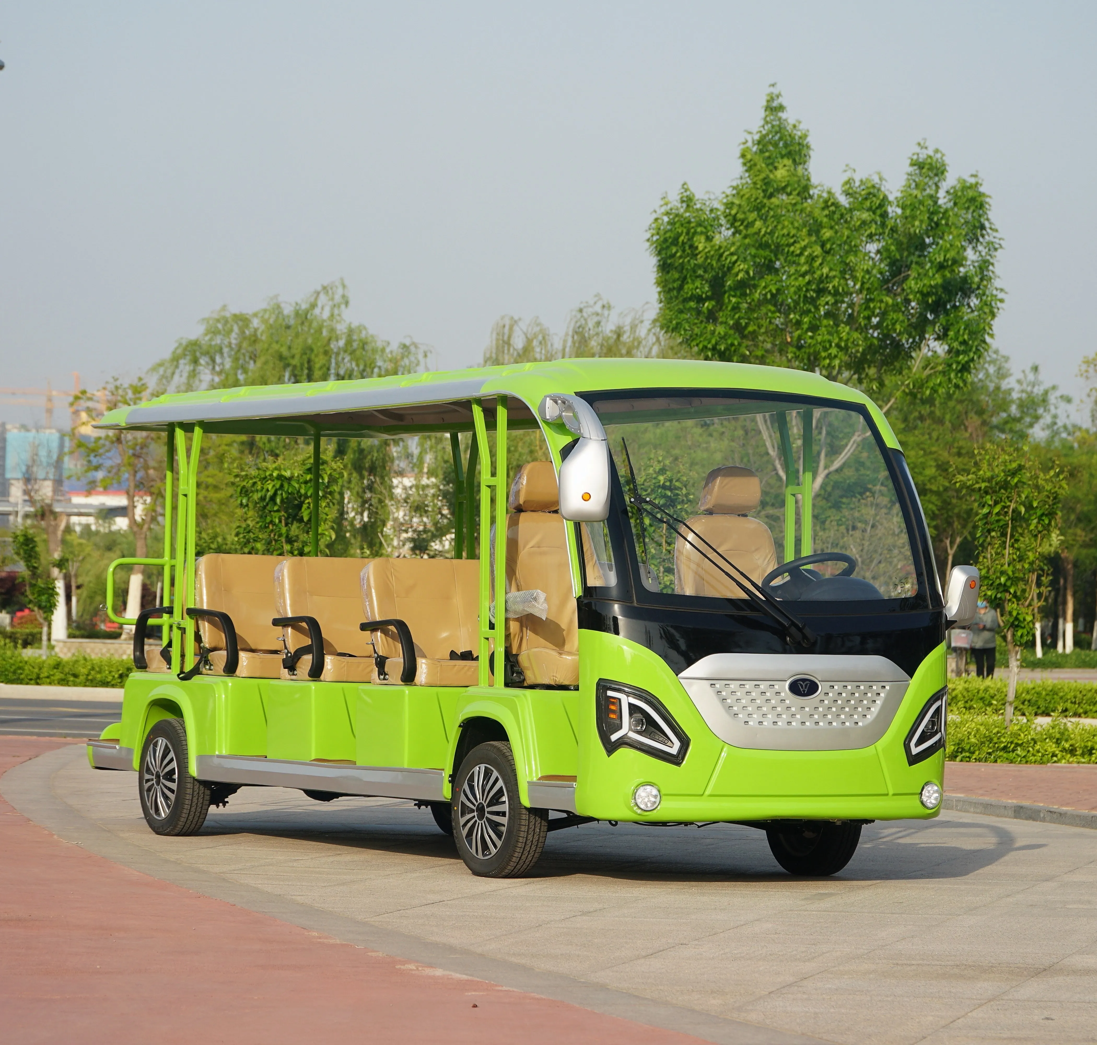 Competitive Price New 72V 5KW Mini Electric Sightseeing Tourist Bus Chinese Automatic Transmission Coaches