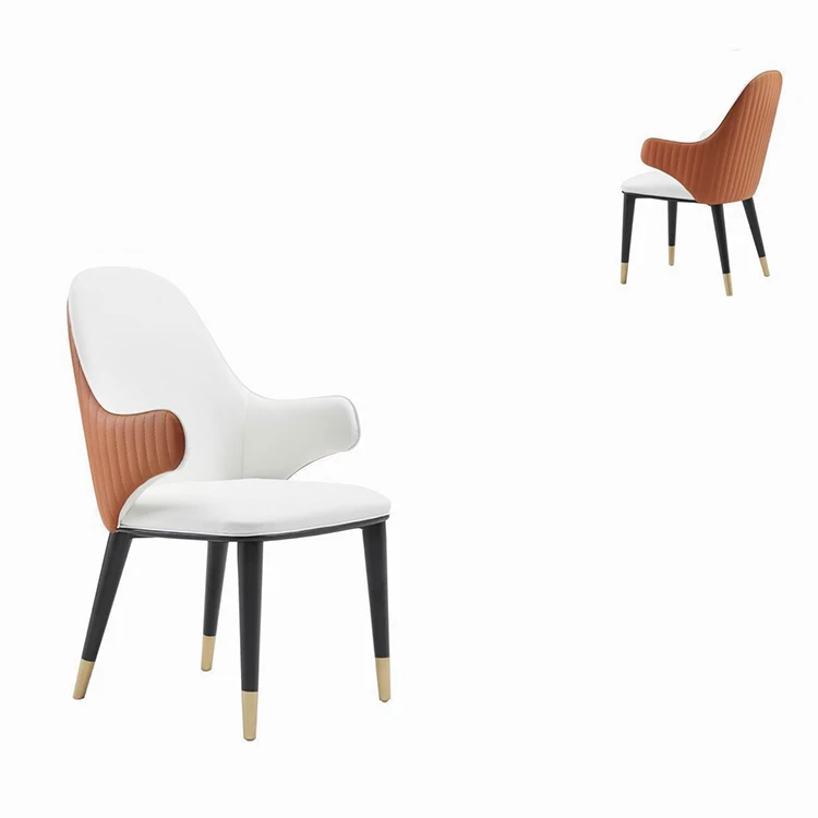 Customize Modern Wooden Base Chair Fabric/Leather Seat and Back Leisure Dining Room Chairs