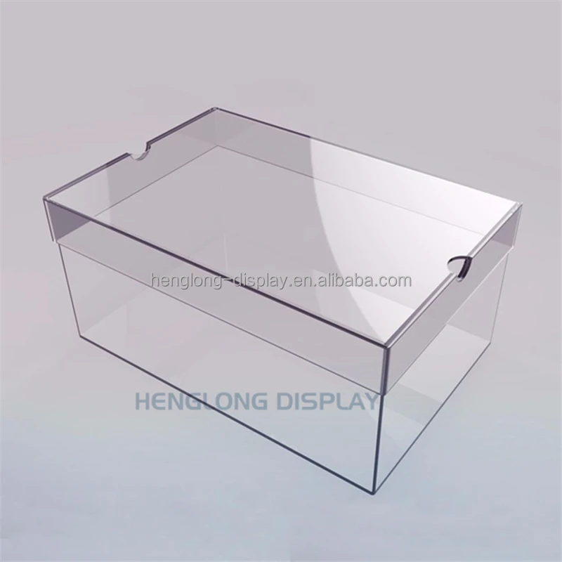 Hot selling cases transparent sneaker shoe acrylic shoes display box for wholesales