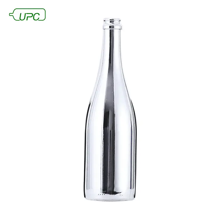 375Ml Champagne Glass Bottle Custom Golden Spray 750ml Tactual Champagne Bottle 75cl Empty Painting Glass Bottle For Wholesale