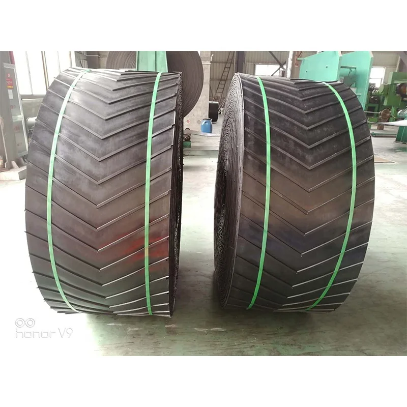 Высокое качество резиновые термостойкие non-slip «в елочку» в рубчик горно-Дикий конвейерная лента