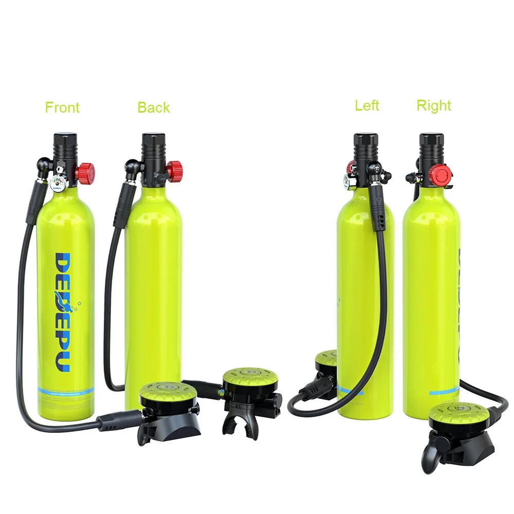 DEDEPU Scuba Suit Tank 1L Compressor Cylinder Mini Snorkel New 2021 Outdoor Entertainment Diving Equipment Set