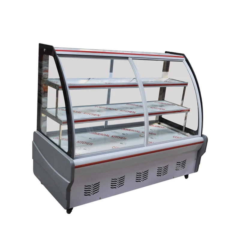 Cake Display Case Mini Refrigerator Cabinet Wholesale Factory Price Acrylic Display Cooler with Good Reducer ISO