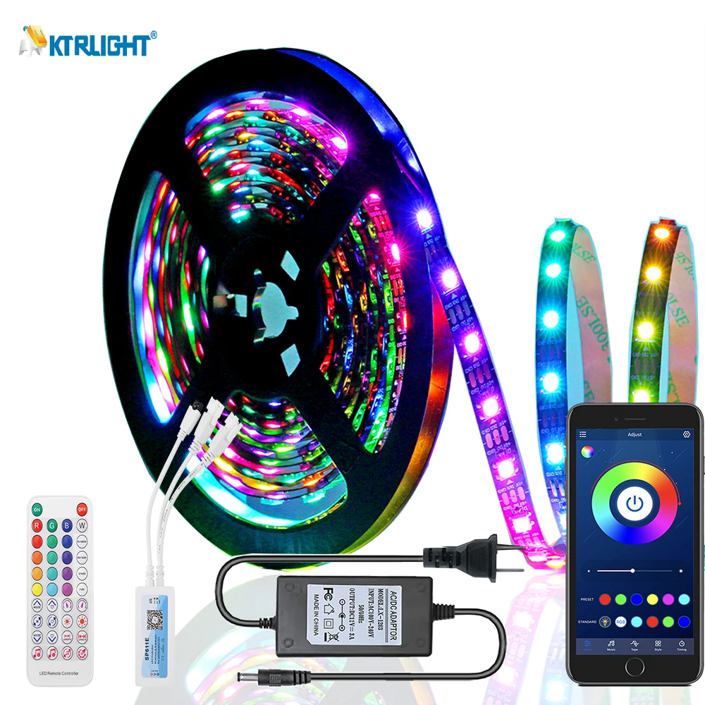 12V Flexible WS2811 RGB Smart LED Strip Set Music Wireless Wifi App Control IP65 60LEDs/M Led Strip Light