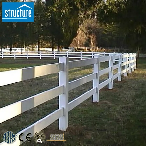 Wholesale European Style High Security PVC Used Horses Rail Fences For Sale