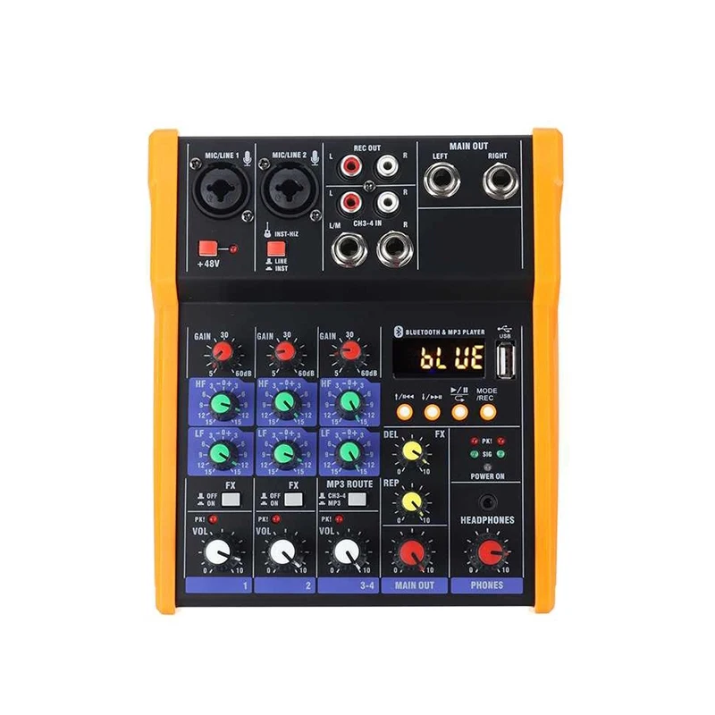 Cheap mp3/cd mixer player with fly case mp3 speaker kit recording mini mixers