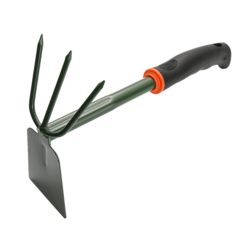JP Outdoor Garden Tool Flower Rake PP Handle Three Tooth Rake Dual-use Small Garden Hoe Shovel