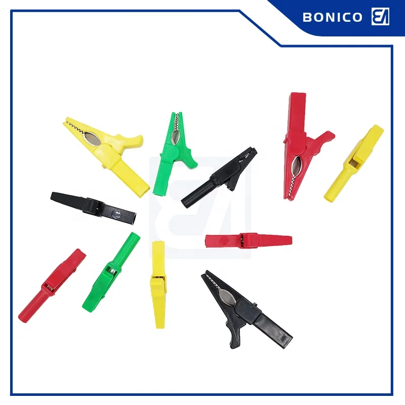 8A 58MM High Quality Nylon Pure Copper Insulated Test Small Alligator Clip