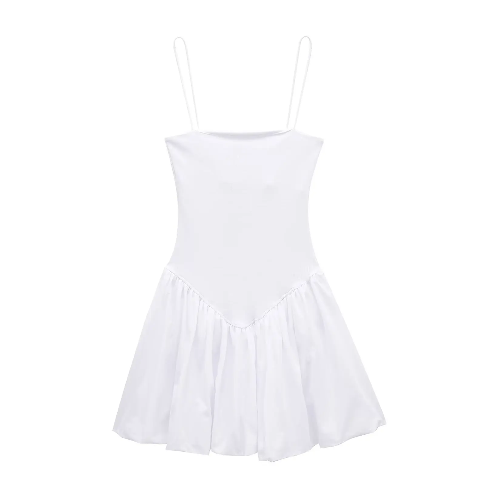 Women Low Neck Sleeveless Slim Waist Dress