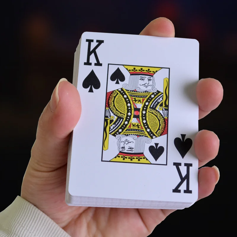 Texas hold em pvc big font word 100%  plastic custom printing poker cards playing cards