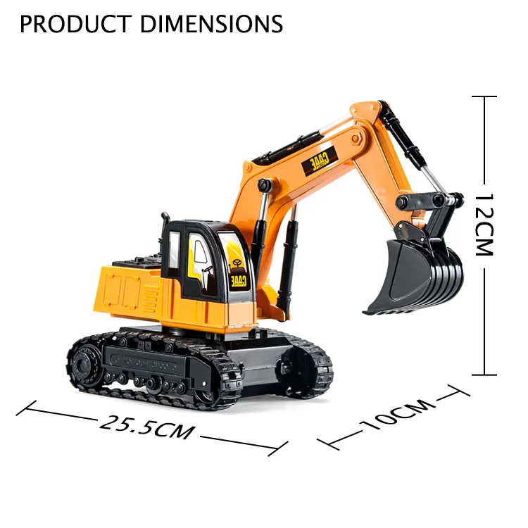 Wire controlled 1/36scale 4 Channels 2.4GHz hydraulic Excavation Engineering Vehicle RC Excavator Toys