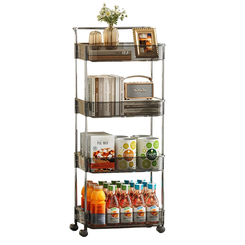 Large Capacity Practical Bathroom Kitchen Tool Storage Plastic Kitchen Tool Storage Plastic Rolling Cart