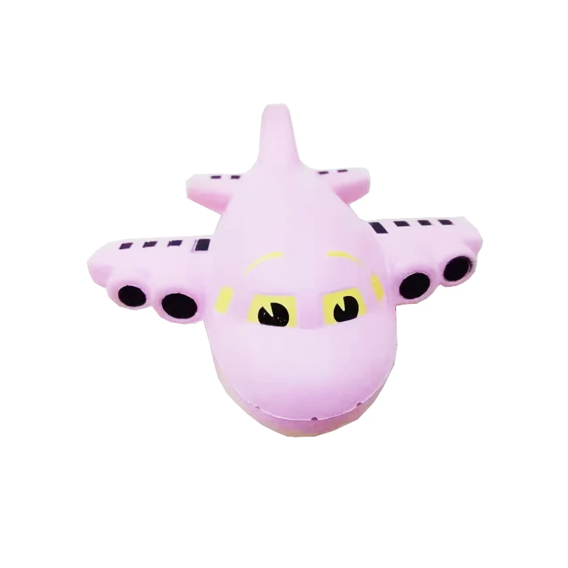 Wholesale Sensory Fidget Toy for Kids PU Airplane Promotional Gift Custom Squishy PU Foam Airplane Stress Toy