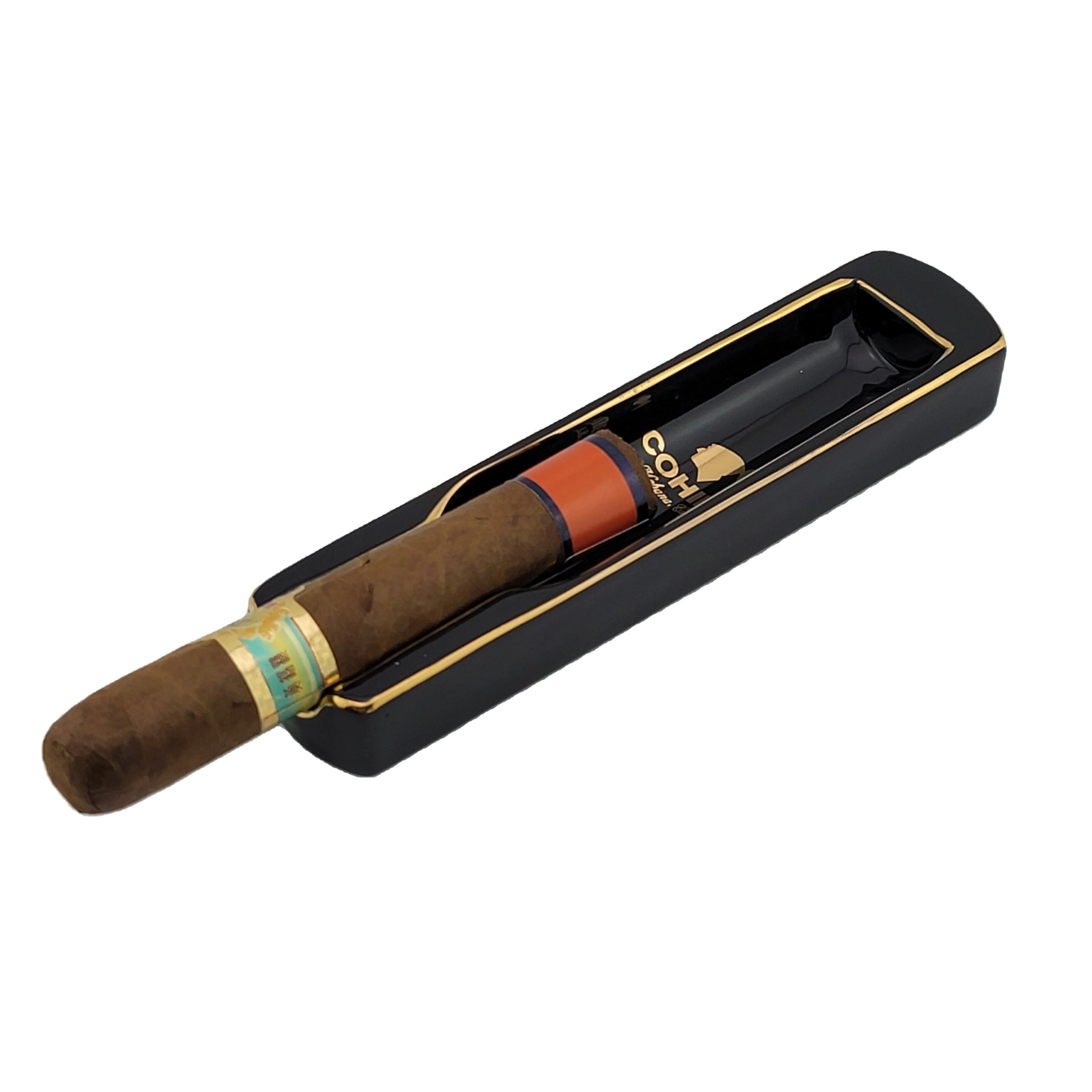 Оптовая продажа, бело-черная керамическая пепельница, фарфоровая керамическая пепельница с принтом на заказ для отеля