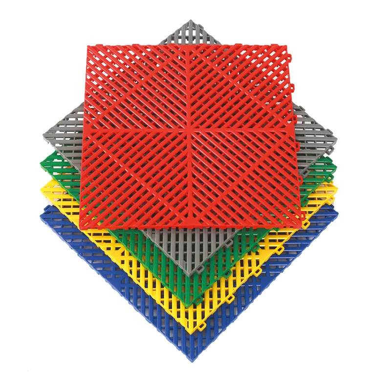 Противоскользящая модульная пластиковая блокировочная Автомойка гаражная напольная плитка