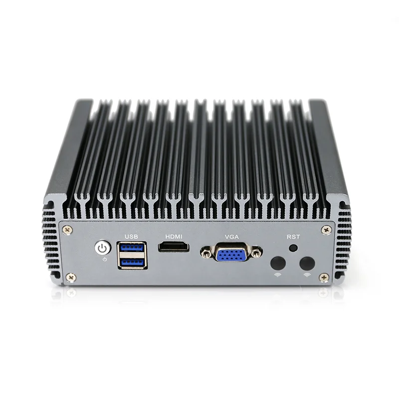 Дешевые мини ПК 4inteI 2 5G LAN мини-маршрутизатор переключателя celern J4125 Wi-Fi сервер ESXI HD-MI VGA pfSense брандмауэр прибор без вентилятора