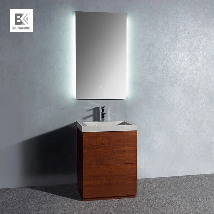 2021 Simple Modern Wall Mounted Bathroom Cabinet Wash Basin Wooden Closet Cabinet With Drawers And Vessel Basin
