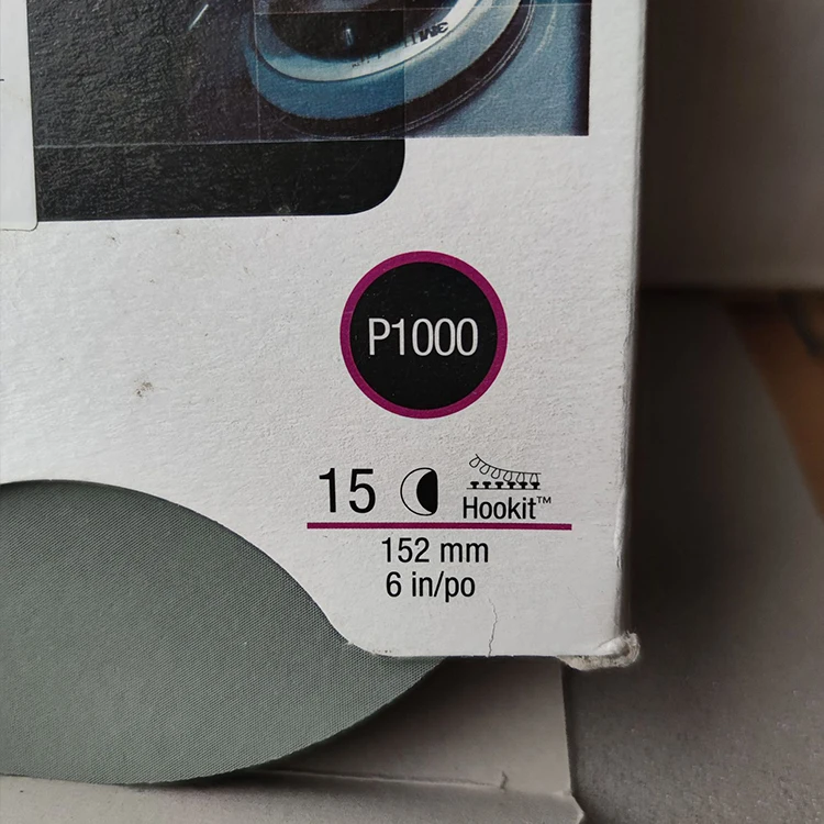 3M Trizact Hookit 443A 02090 6 in P1000 grade 15 discs per carton Blending Disc