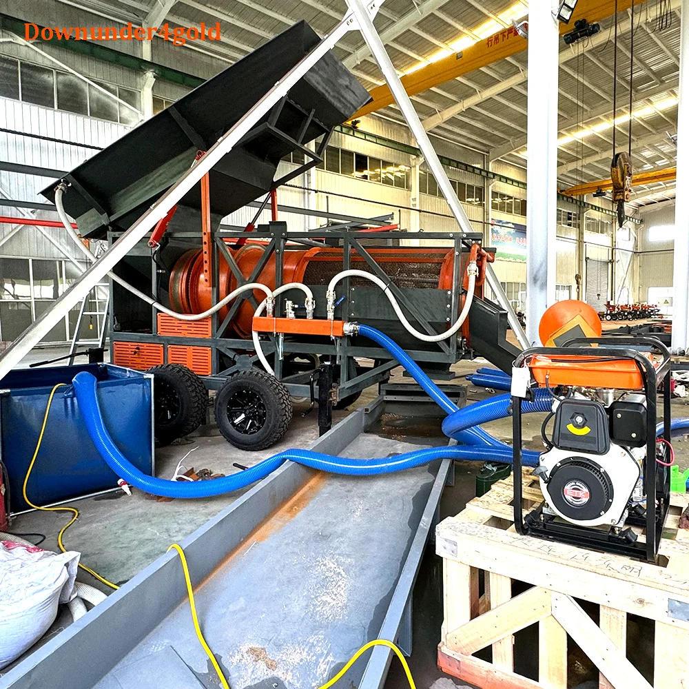 50 TPH Portable gold washing mining equipment for alluvial