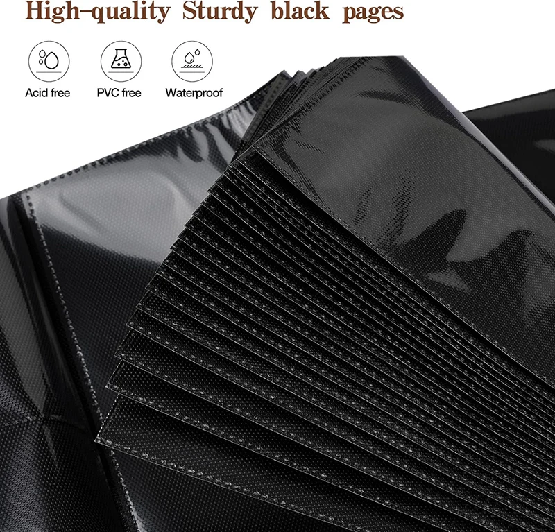 Wholesale Multifunctional Use 200 Sturdy Inner Pages Sewn Leatherette Frame Cover Travel Record Wedding Birthday Photo Album