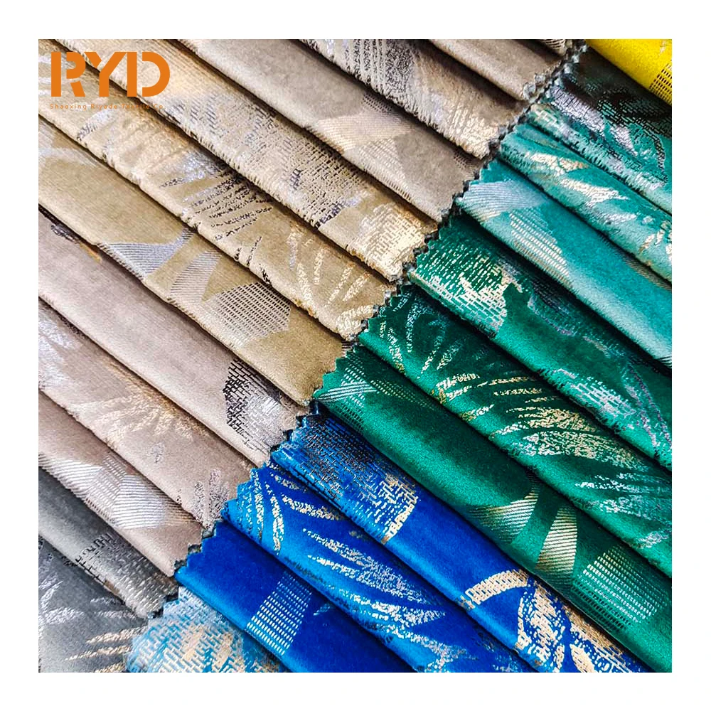 foil knitting Holland velvet skin friendly 100% polyester classical sofa fabric home textile 0414-2