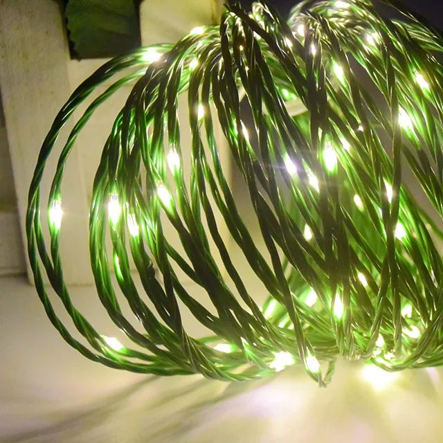 3M 5M 10M Custom Christmas Blue Rubber Cord Lamp String Light