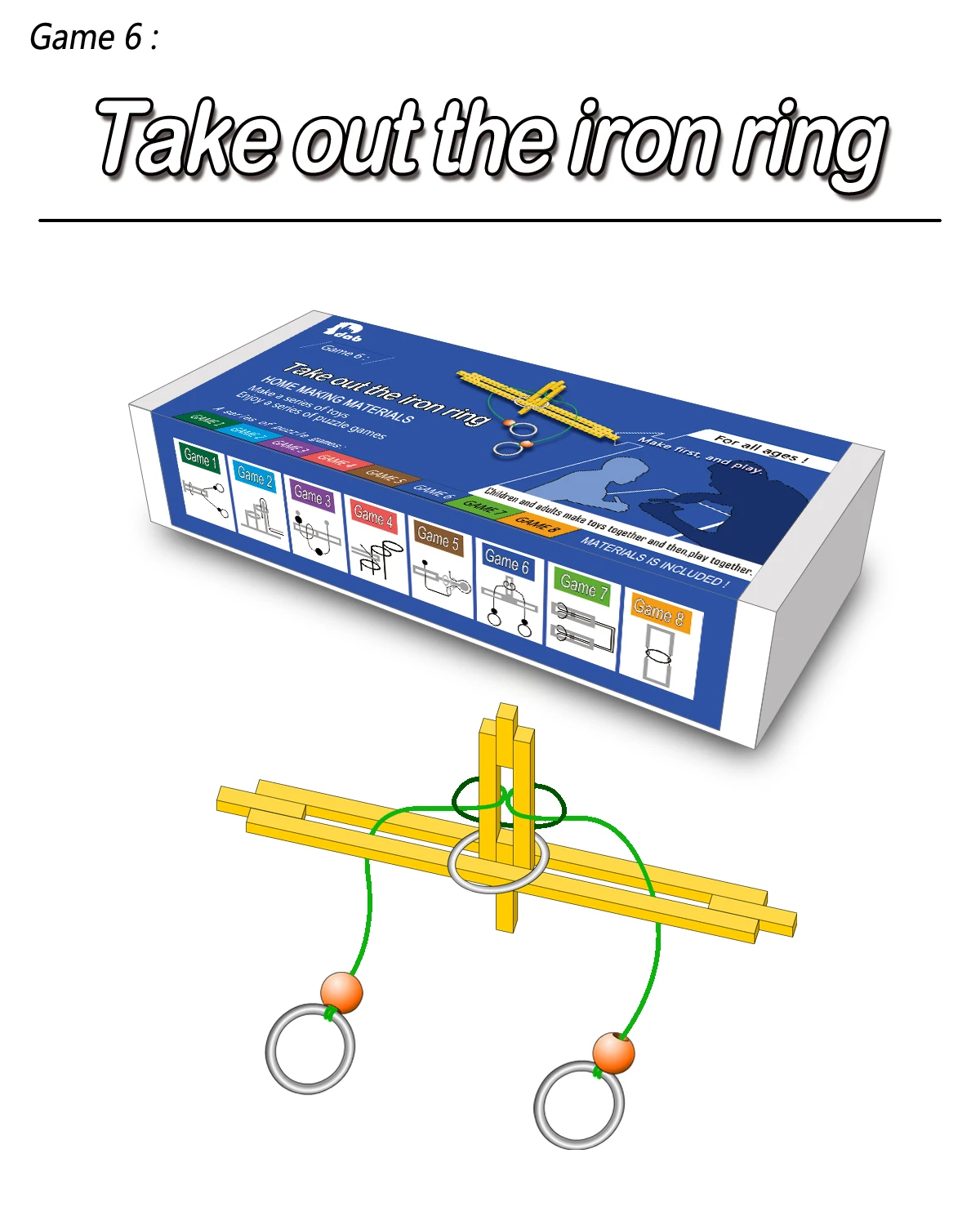 11.Fun Math DIY Materials Kit Model Building Tool and Materials for Release the circle Puzzle