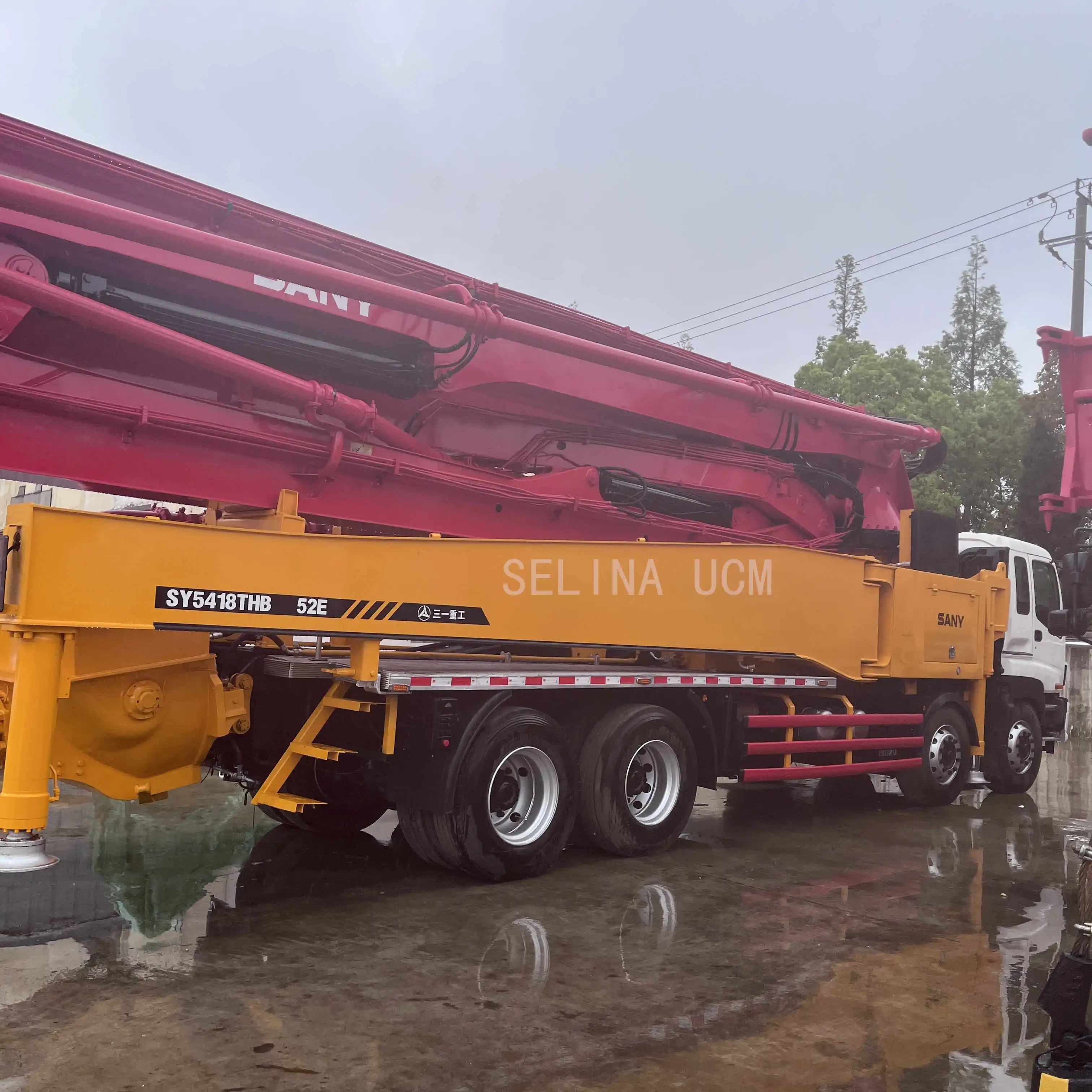 SANY China 2020 Year Concrete Pump Truck with 37 52 56 60 Meters Used Putzmeister Isuzu Core Components Motor and Engine