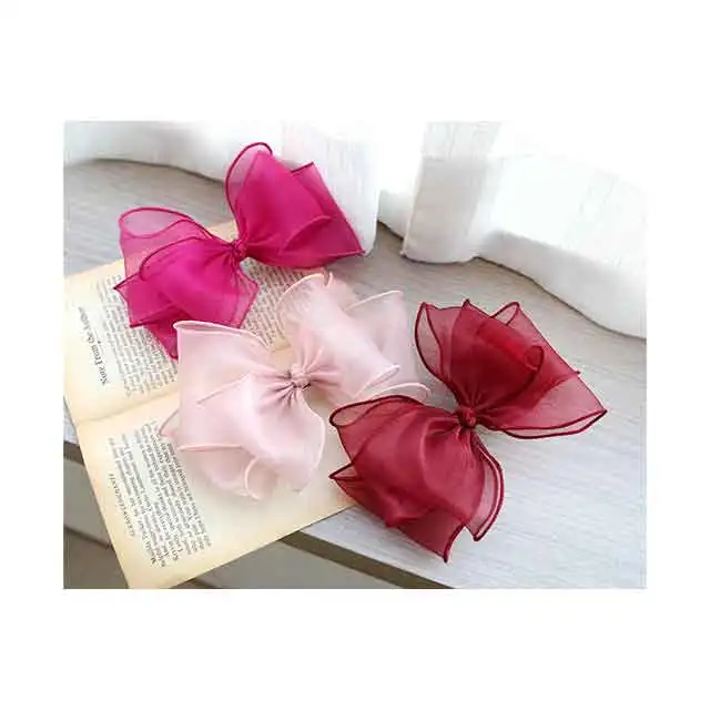 Шифоновая лента заколка Сделано в Корее Hari лента из органзы Заколки для женщин оптовая продажа заколки для волос доступны для оптового заказа