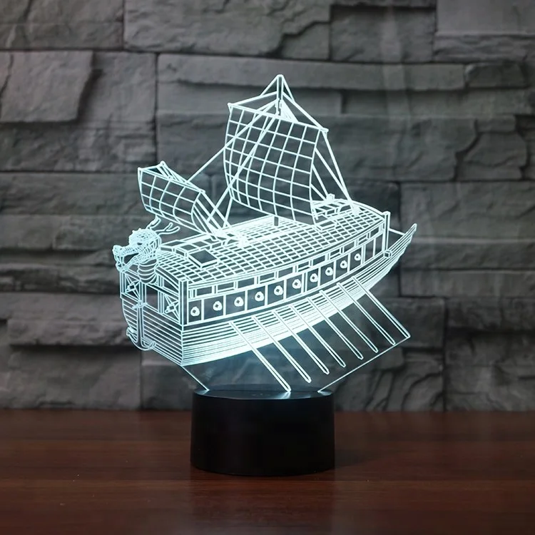 OEM pretty Christmas Tree acrylic 3d lamp with led night light