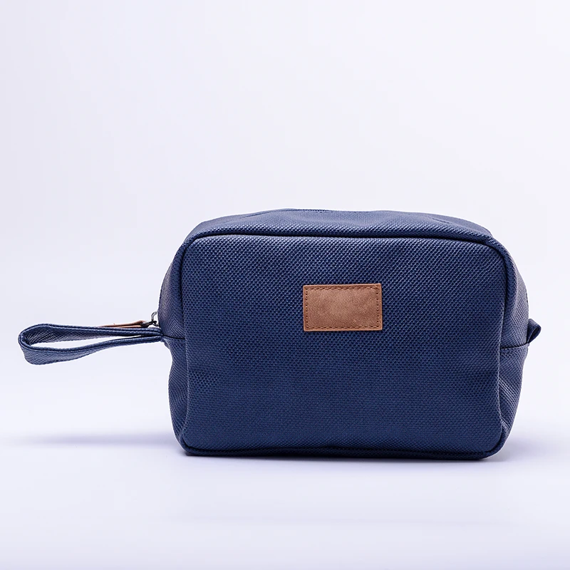 Small Makeup Bag for Purse Water-Resistant Leather Travel Cosmetic Pouch Leather Cosmetic Bag for Women