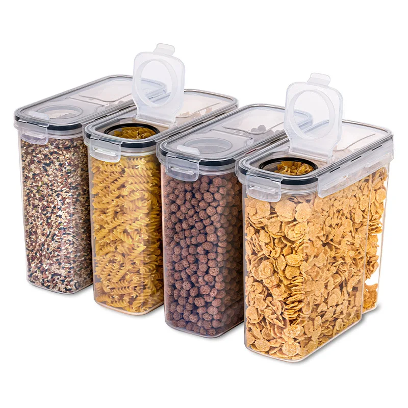 Plastic Cereal Storage Containers  Food Grade and BPA Free Practical Cereal Dispenser Ideal for Cornflakes Flour Storage